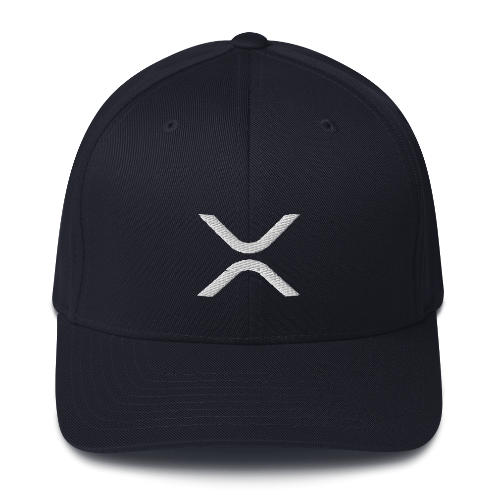 XRP White Symbol - FlexFit Structured Twill Cap