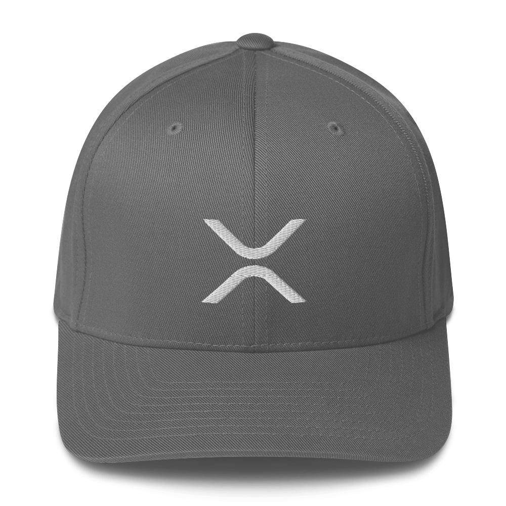 XRP White Symbol - FlexFit Structured Twill Cap