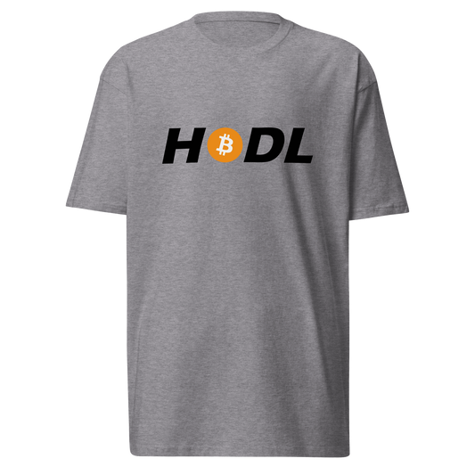 HODL Bitcoin - Black Font Men’s premium heavyweight tee