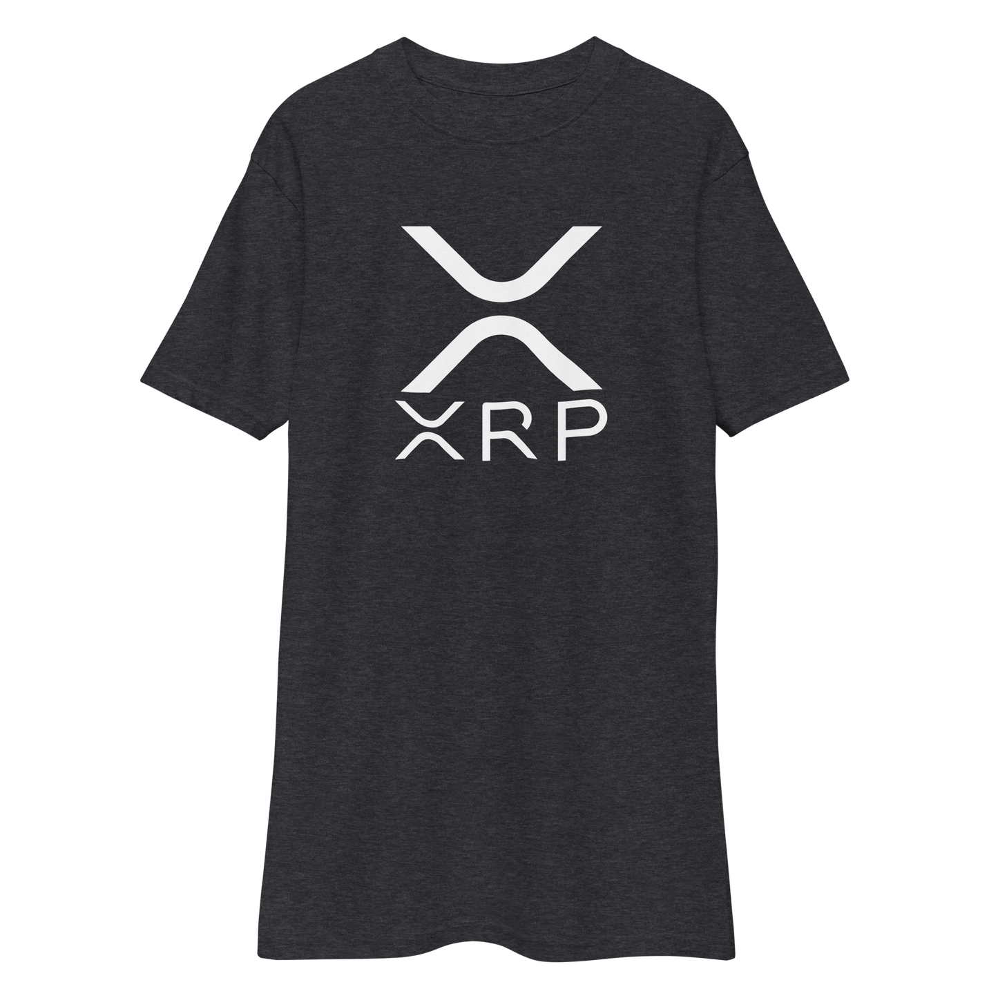 XRP Sysbol and Text (White) - Men’s premium heavyweight tee