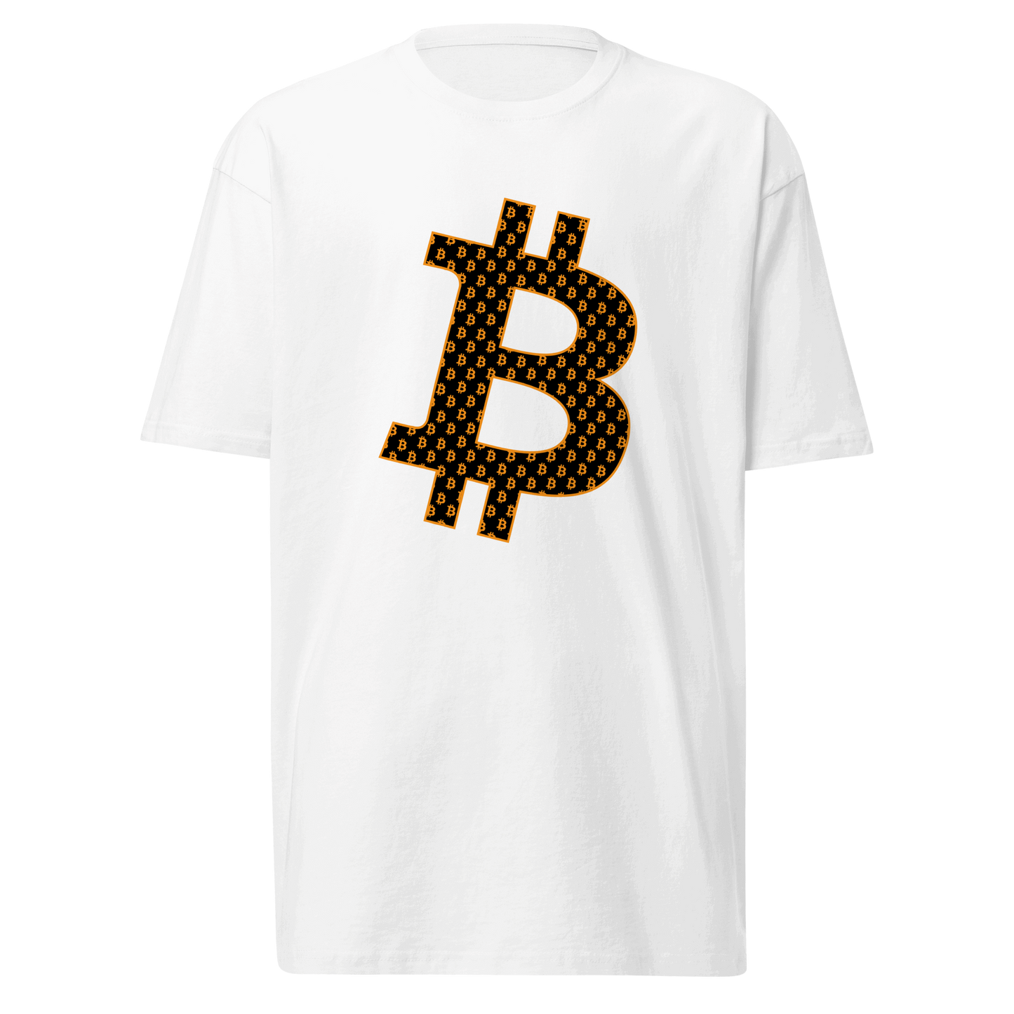 Bitcoin Logo Pattern - Men’s premium heavyweight tee