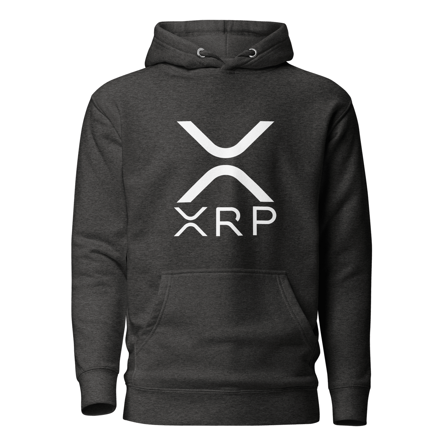 XRP Symbol and Text (White) - Unisex Hoodie